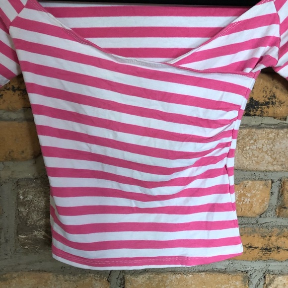 Necessary Objects vintage pink & white striped top - Picture 3 of 3
